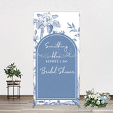 Lofaris Something Blue Before I Do Bridal Shower Rectangle Backdrop